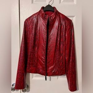 Red snake skin jacket